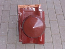 RG 12 Ton- Sanilüfter rot-Braun glasiert von Dachdeckermeister Mueller